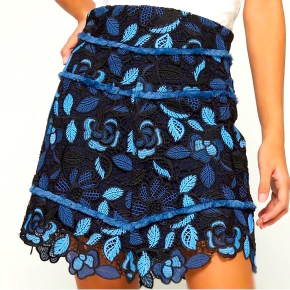 ELLIATTBlue Crochet skirtFloralTimes design